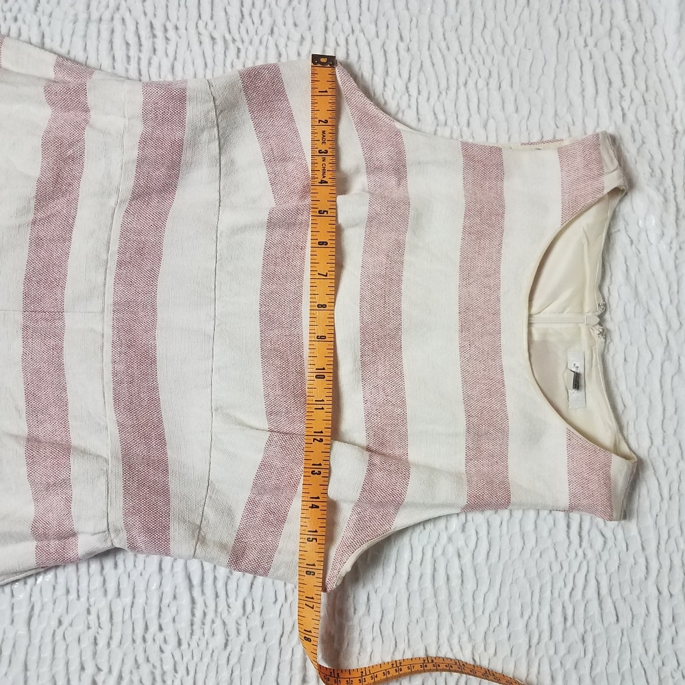 J. Crew Striped Basket Weave Midi Dress View 6